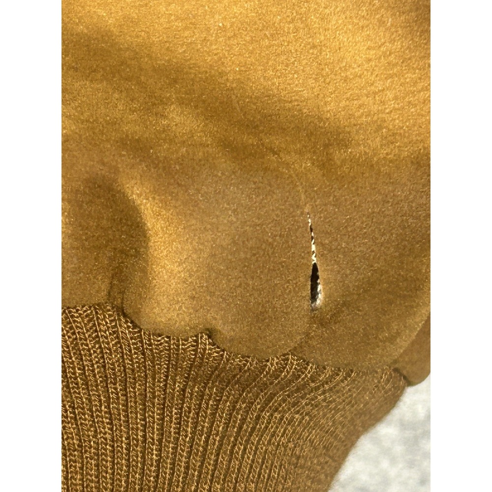Reportage R.G.A. Made in Italy Tan Suede/Leather Style Bomber Jacket Men's Brown - Picture 7 of 15